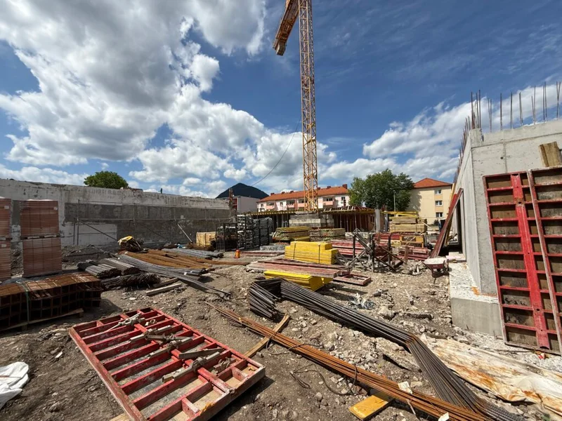 Letecký záber staveniska